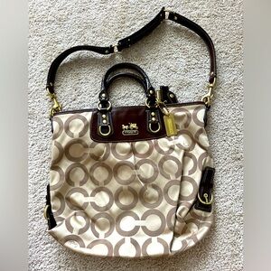 Coach signature shoulder bag purse